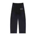 Black Mineral Wash Barrel Sweatpants