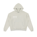 Off White Mineral Wash Distressed Hoodie