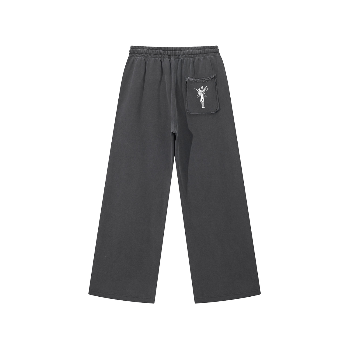 Snow Washed Raw Edge Sweatpants