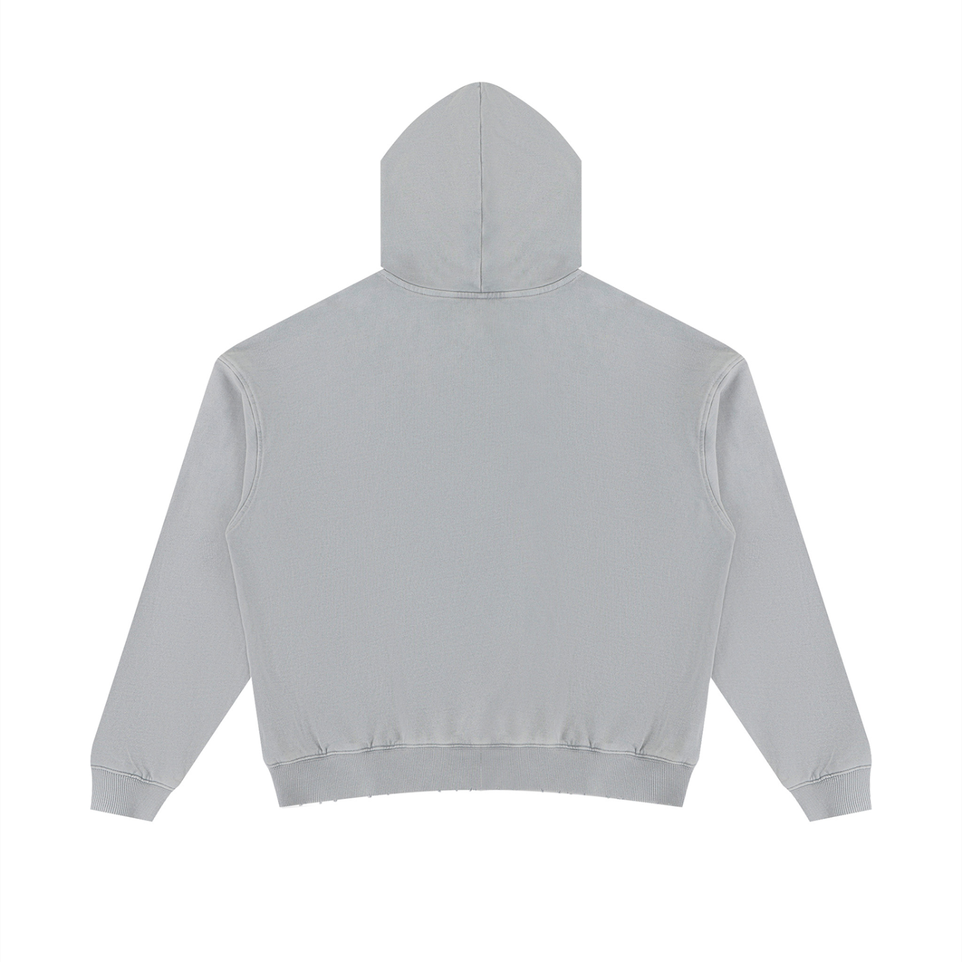 Gray Mineral Wash Distressed Hoodie