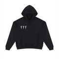 Black Mineral Wash Distressed Hoodie