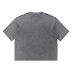 Gray Mineral Wash Waffle Boxy T-Shirt