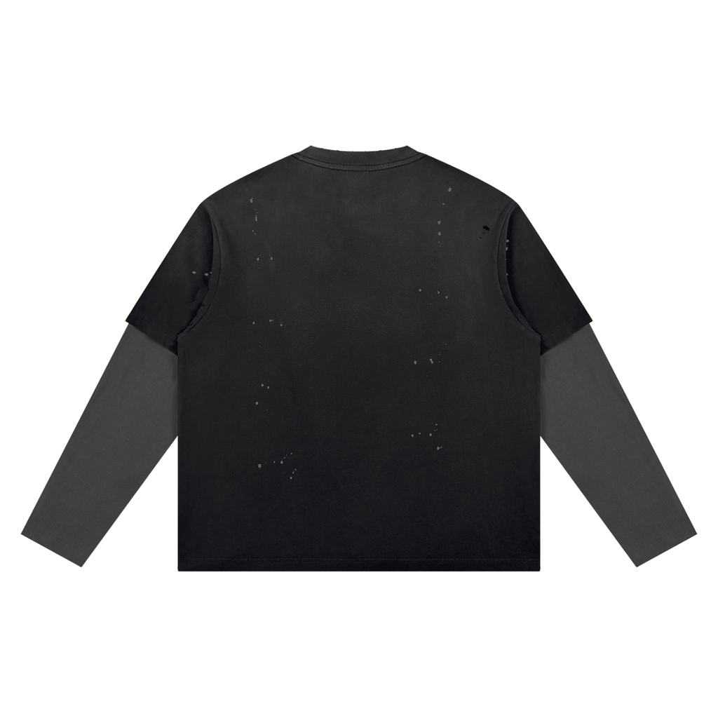 Black Distressed Layer T-Shirt