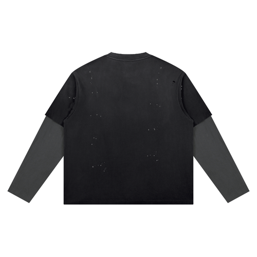 Black Distressed Layer T-Shirt