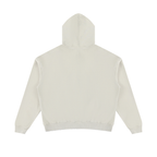 Off White Mineral Wash Distressed Hoodie