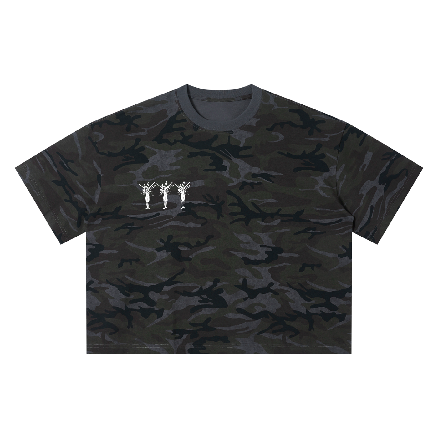 Gray Camo Boxy T-Shirt