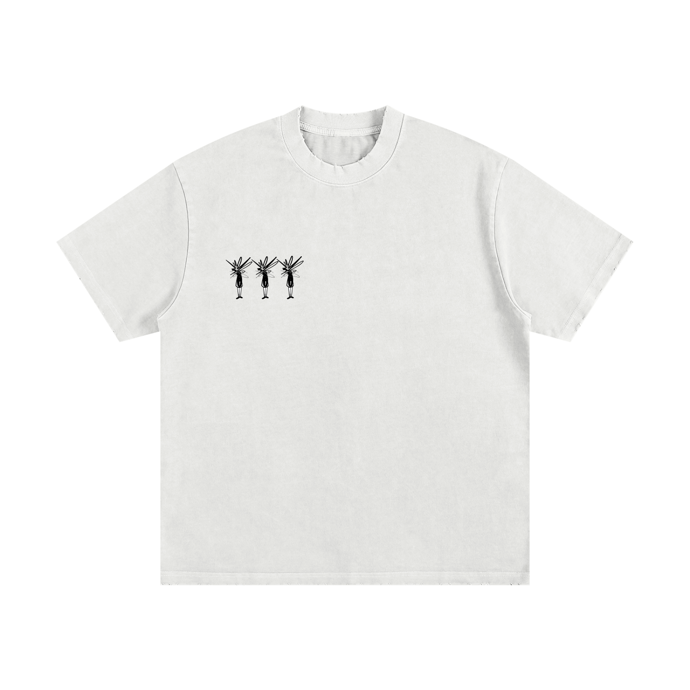 Heavyweight Vintage Washed Frayed T-Shirt