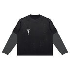Black Distressed Layer T-Shirt