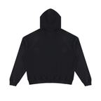 Black Mineral Wash Distressed Hoodie