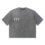 Gray Mineral Wash Waffle Boxy T-Shirt