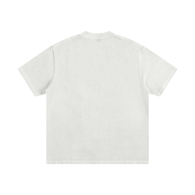 เสื้อยืดฟอกผ้าหนาพิเศษ ขาดรุ่ยสไตล์วินเทจ