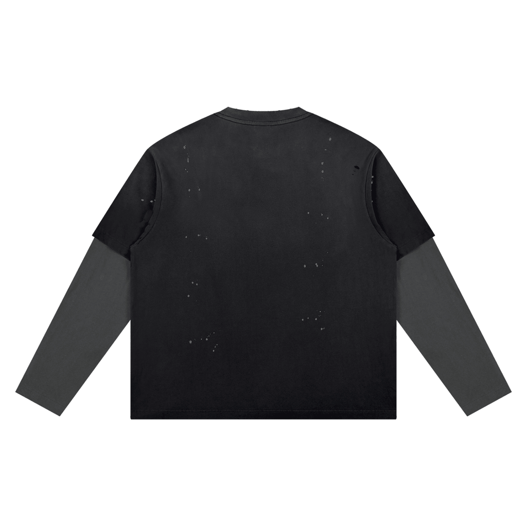 Black Distressed Layer T-Shirt - Inside Thoughts