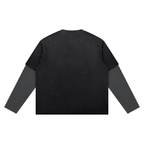 Black Distressed Layer T-Shirt - Inside Thoughts