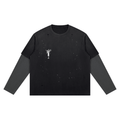 Black Distressed Layer T-Shirt - Inside Thoughts