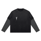 Black Distressed Layer T-Shirt - Inside Thoughts