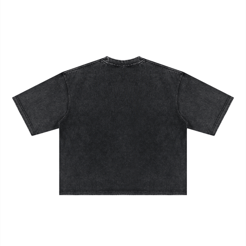 Black Heavyweight Mineral Wash Boxy T-Shirt - Inside Thoughts