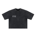Black Heavyweight Mineral Wash Boxy T-Shirt - Inside Thoughts