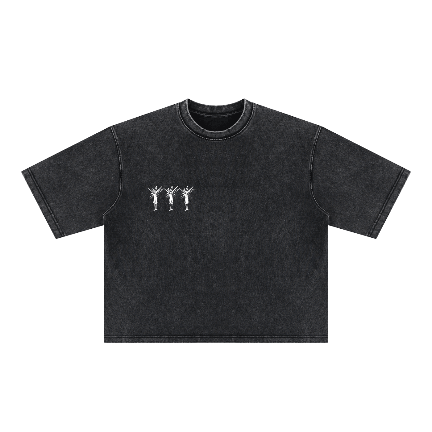 Black Heavyweight Mineral Wash Boxy T-Shirt - Inside Thoughts