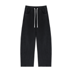 Black Mineral Wash Barrel Sweatpants - Inside Thoughts