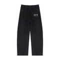 Black Mineral Wash Barrel Sweatpants - Inside Thoughts