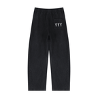 Black Mineral Wash Barrel Sweatpants - Inside Thoughts