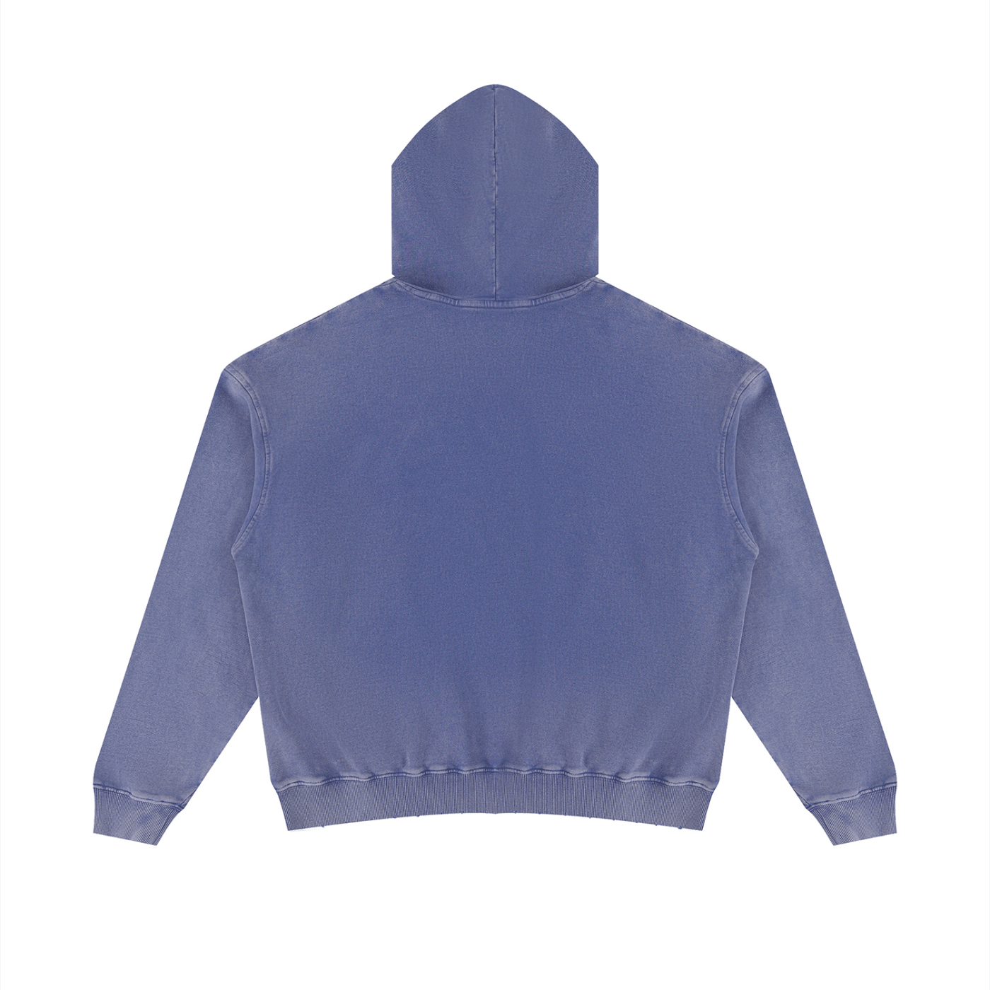 Blue Mineral Wash Distressed Hoodie - Inside Thoughts