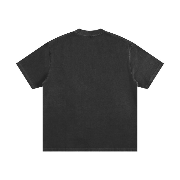 เสื้อยืดฟอกวินเทจขอบรุ่ยผ้าหนาพิเศษ