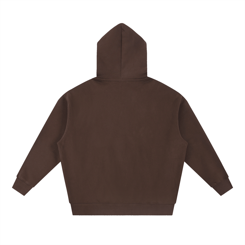 Cropped Coffee Boxy Fit Fleece Hoodie - Inside Thoughts