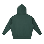 Cropped Green Boxy Fit Fleece Hoodie - Inside Thoughts