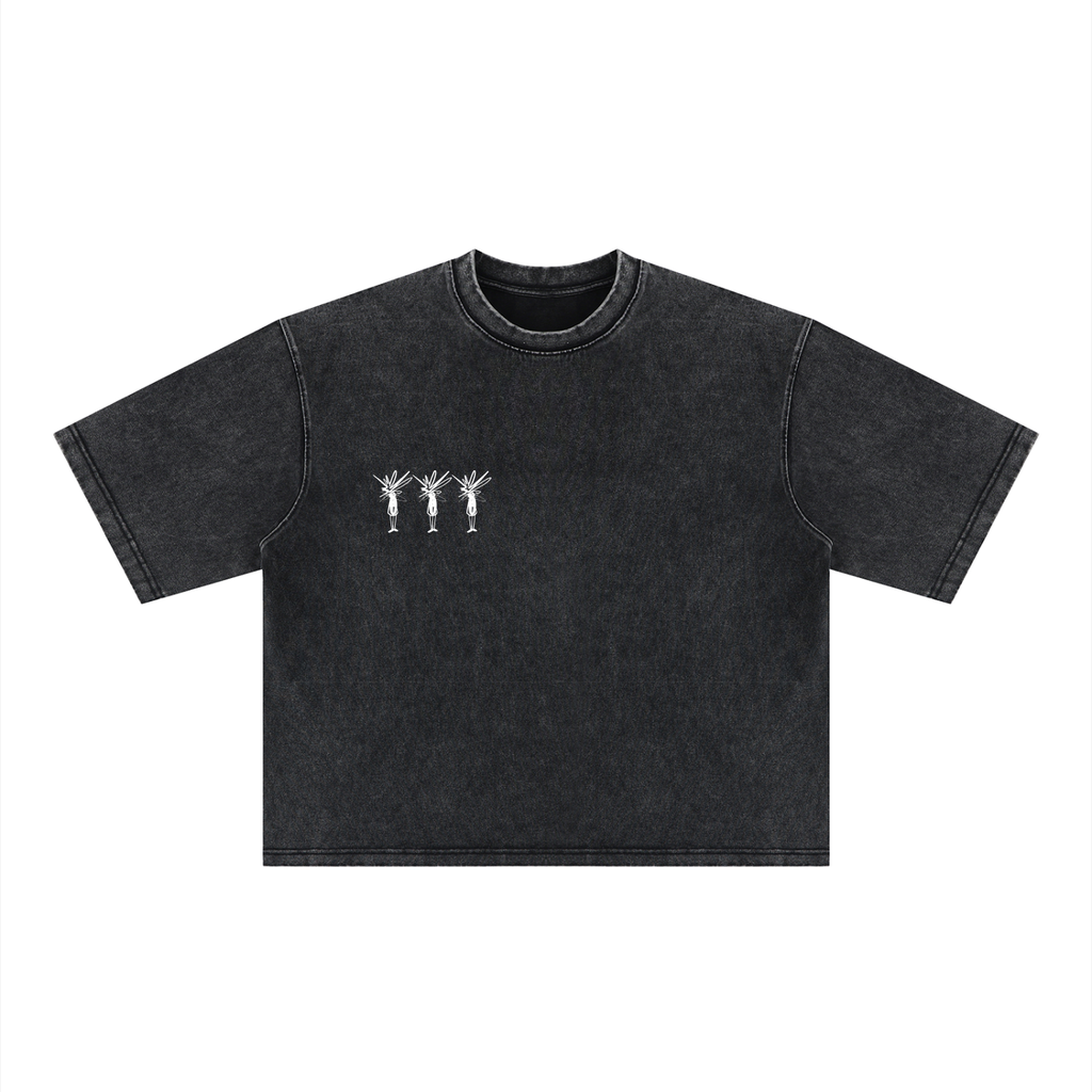 Black Heavyweight Mineral Wash Boxy T-Shirt