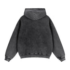 Double Zip Cropped Fleece Hoodie - Inside Thoughts