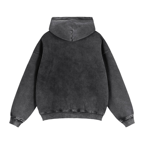 Double Zip Cropped Fleece Hoodie - Inside Thoughts