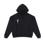 Black Mineral Wash Distressed Hoodie