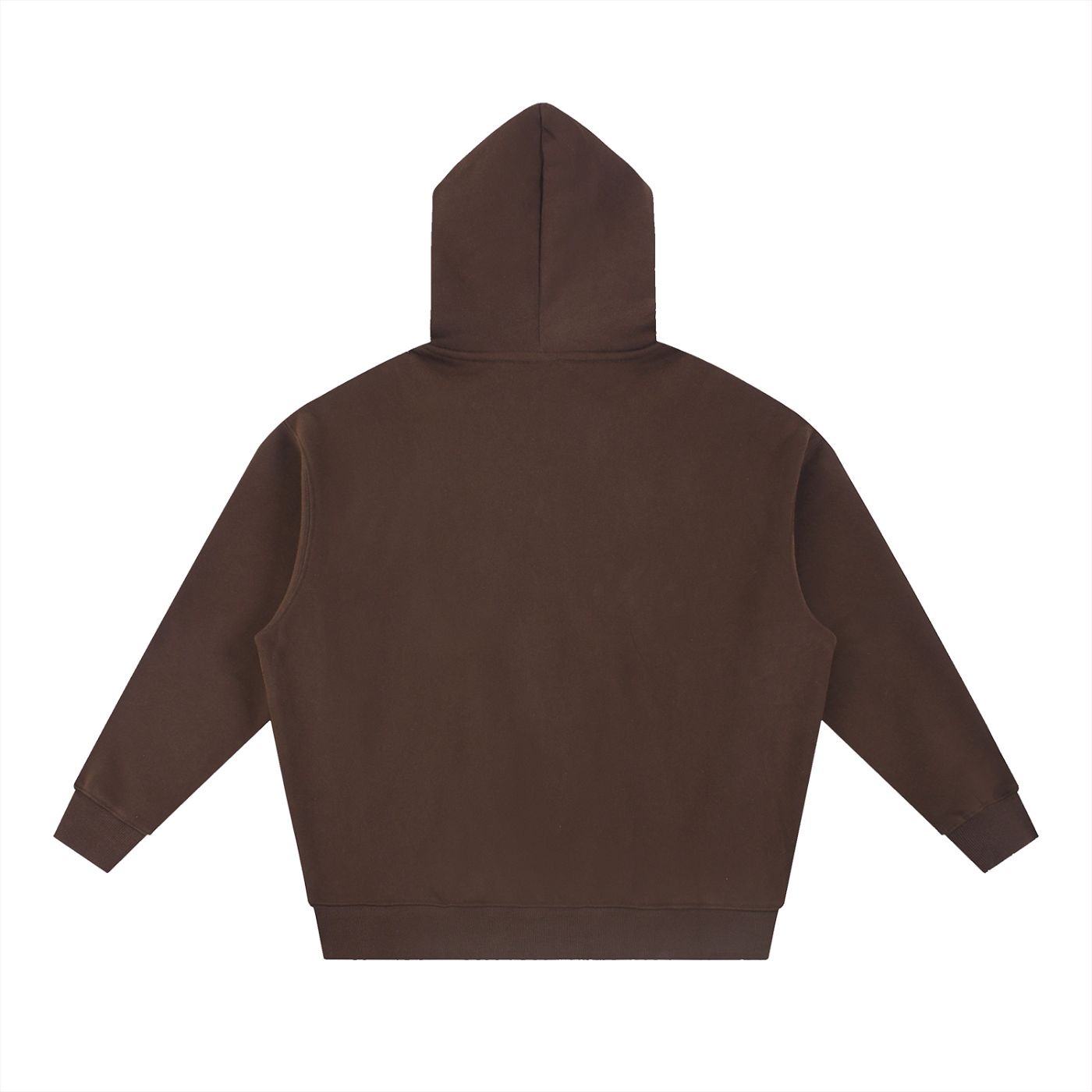 Cropped Coffee Boxy Fit Fleece Hoodie