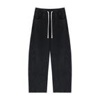 Black Mineral Wash Barrel Sweatpants