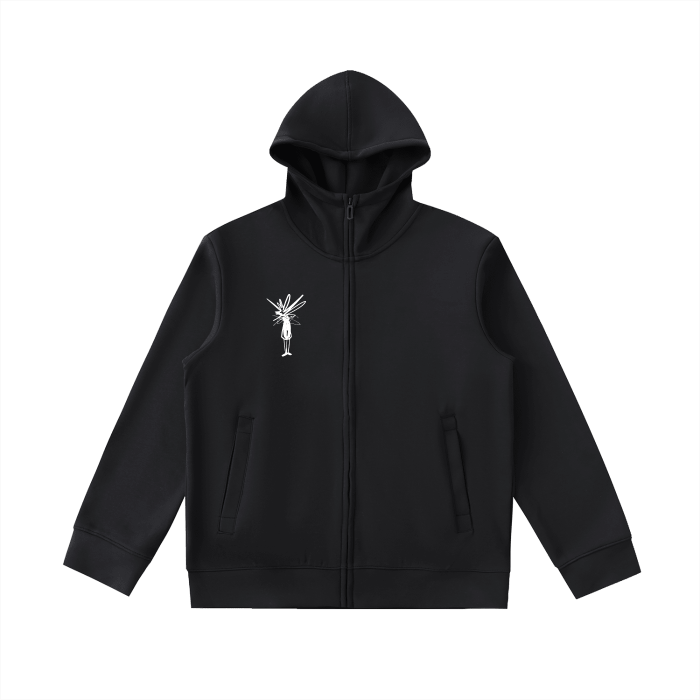 Essential Heavyweight High Neck Zip-Up Hoodie - Inside Thoughts