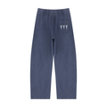 Dark Blue Mineral Wash Barrel Sweatpants