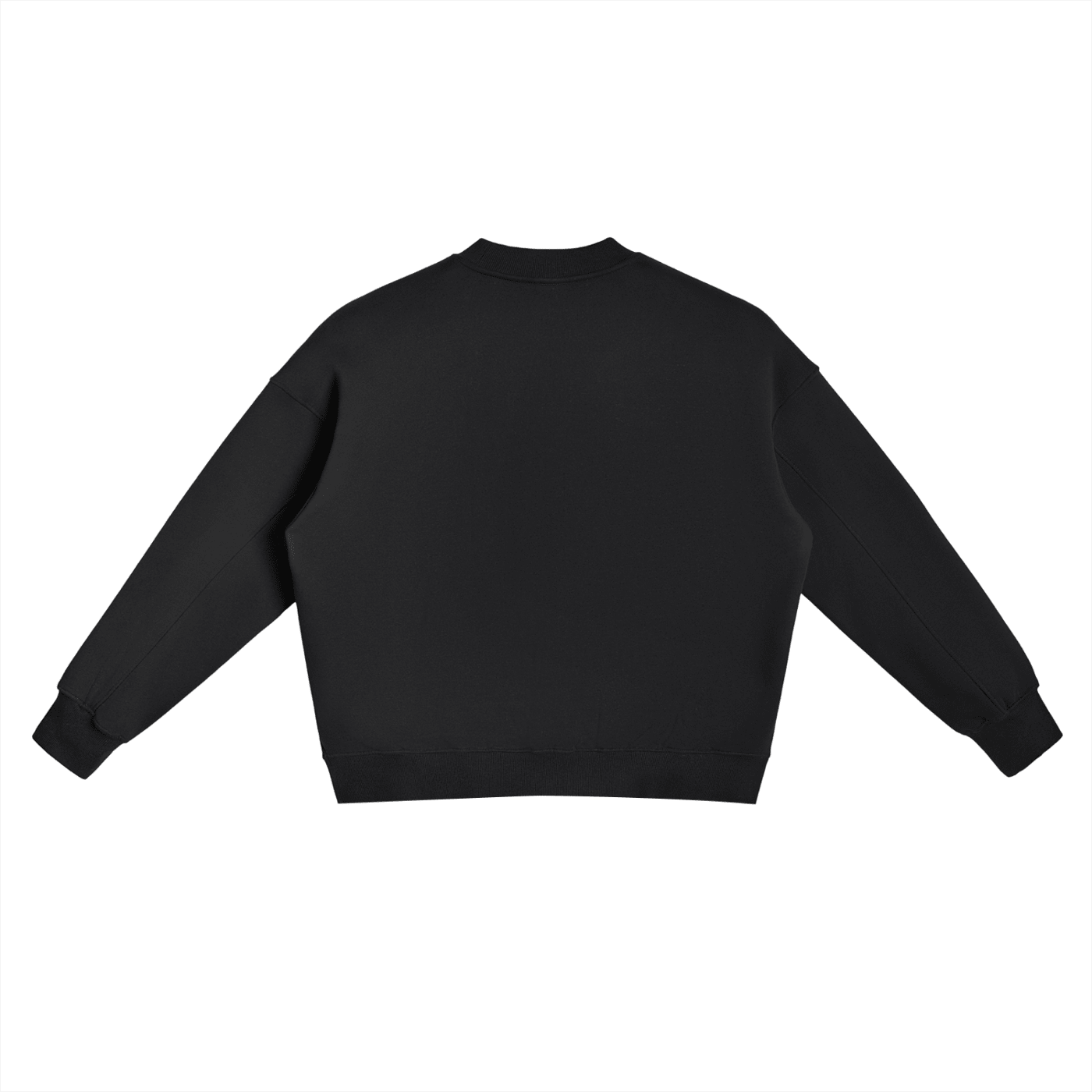 Fleece Side Slit Crewneck Sweatshirt - Inside Thoughts