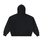 Fleeced Full-Zip Boxy Hoodie - Inside Thoughts