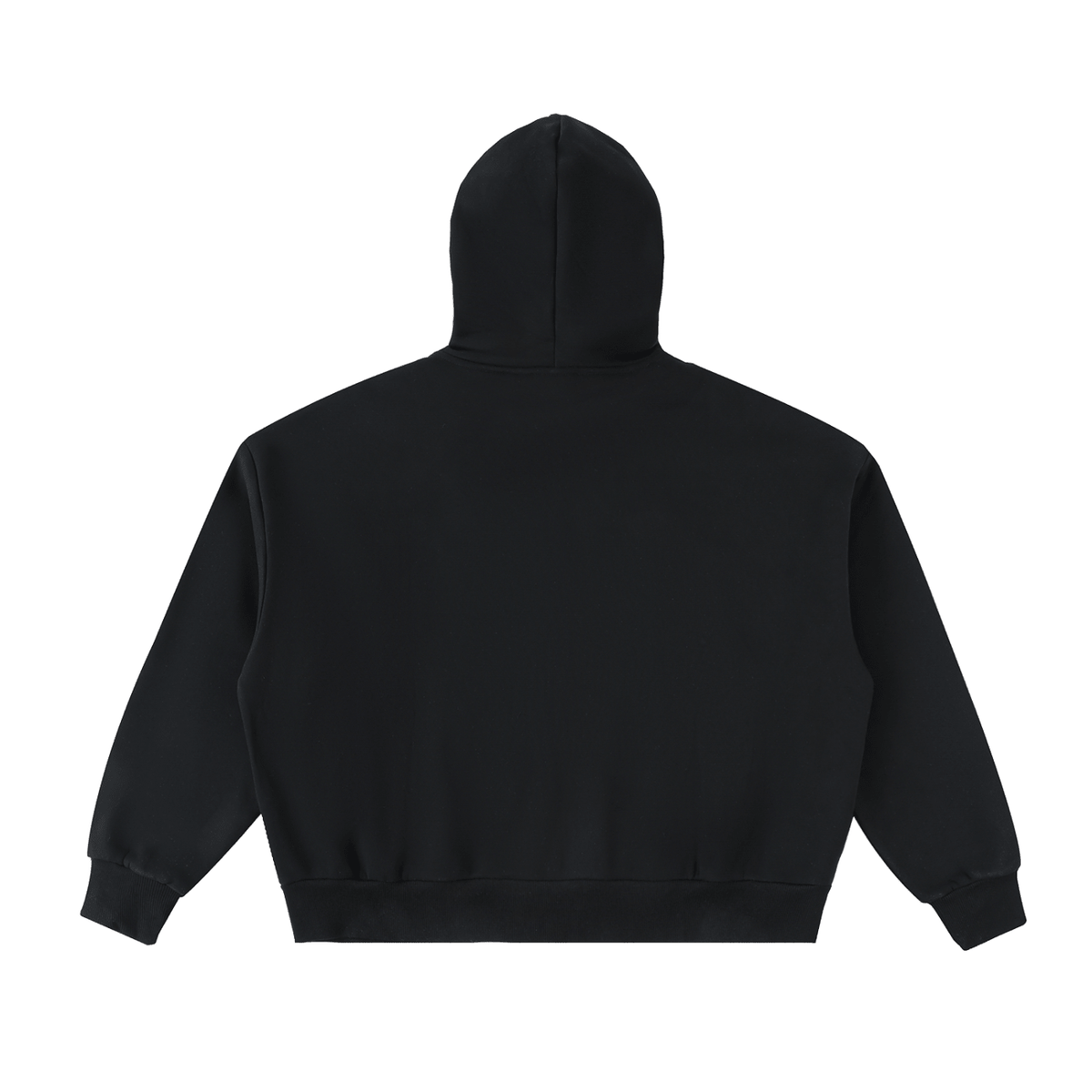 Fleeced Full-Zip Boxy Hoodie - Inside Thoughts