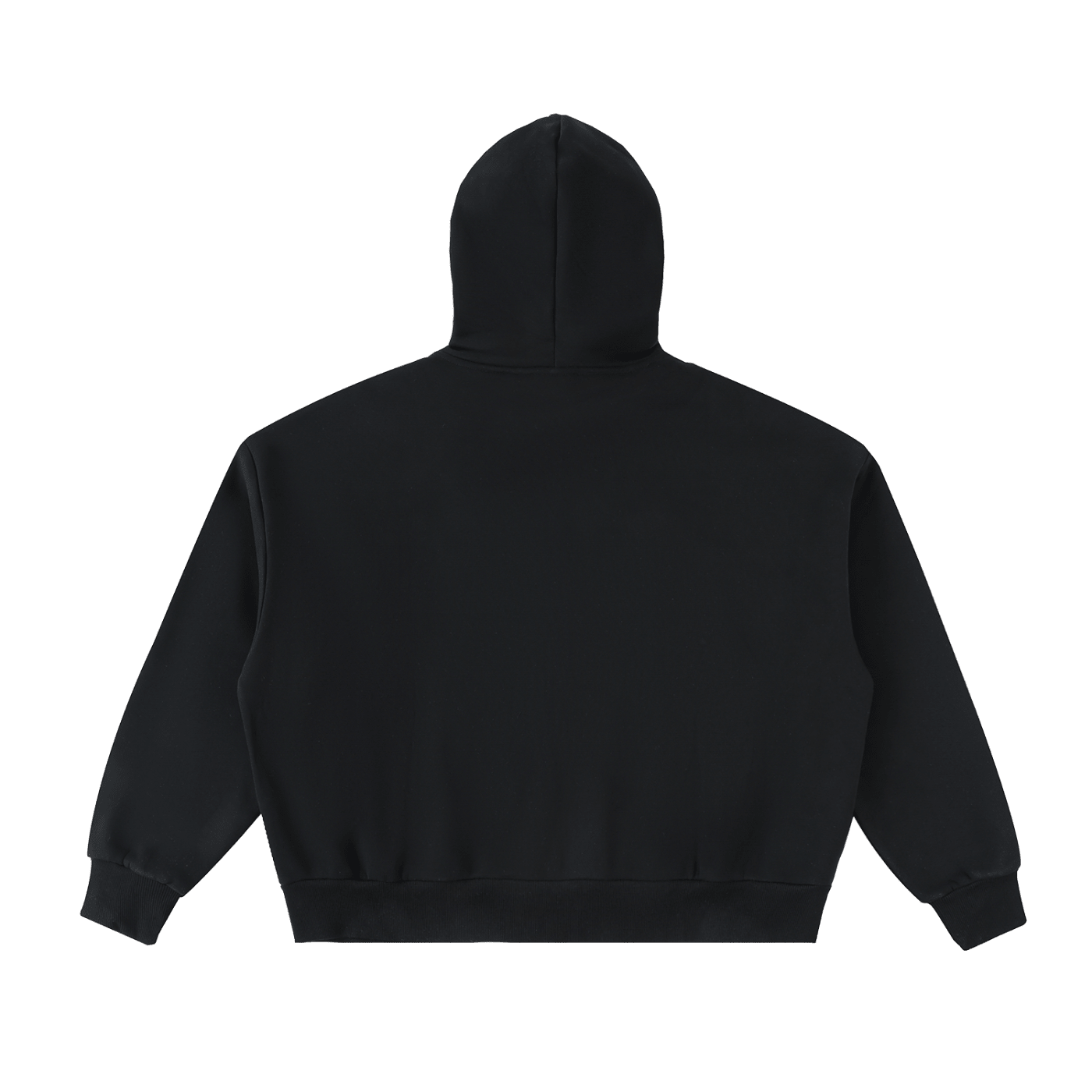 Fleeced Full-Zip Boxy Hoodie - Inside Thoughts