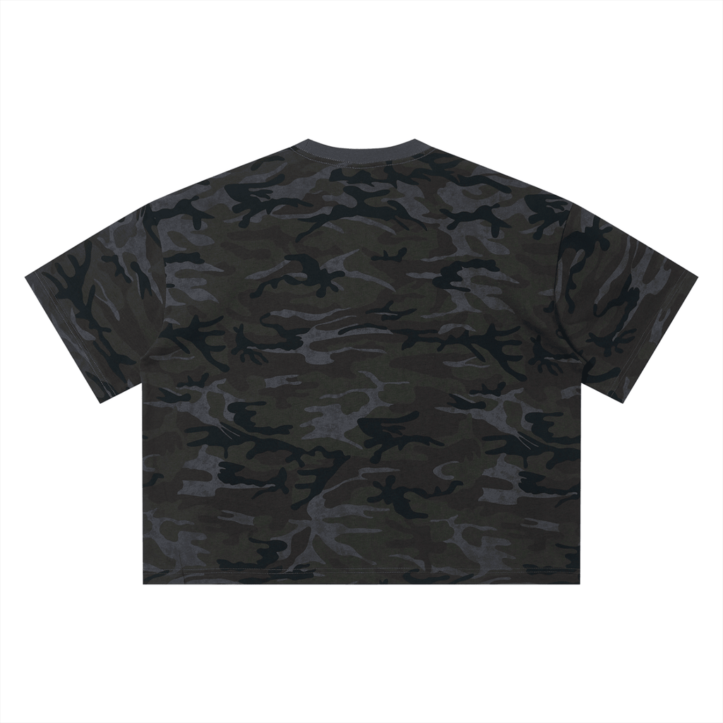 Gray Camo Boxy T-Shirt - Inside Thoughts