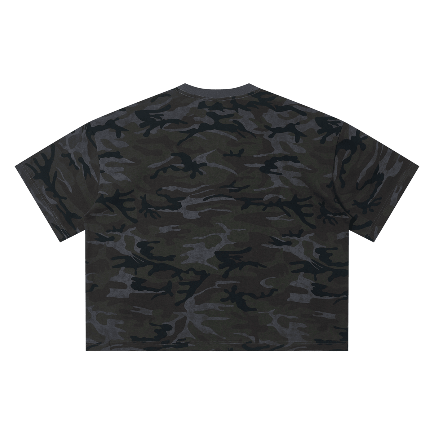 Gray Camo Boxy T-Shirt - Inside Thoughts