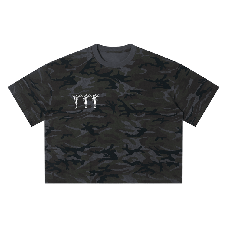 Gray Camo Boxy T-Shirt - Inside Thoughts