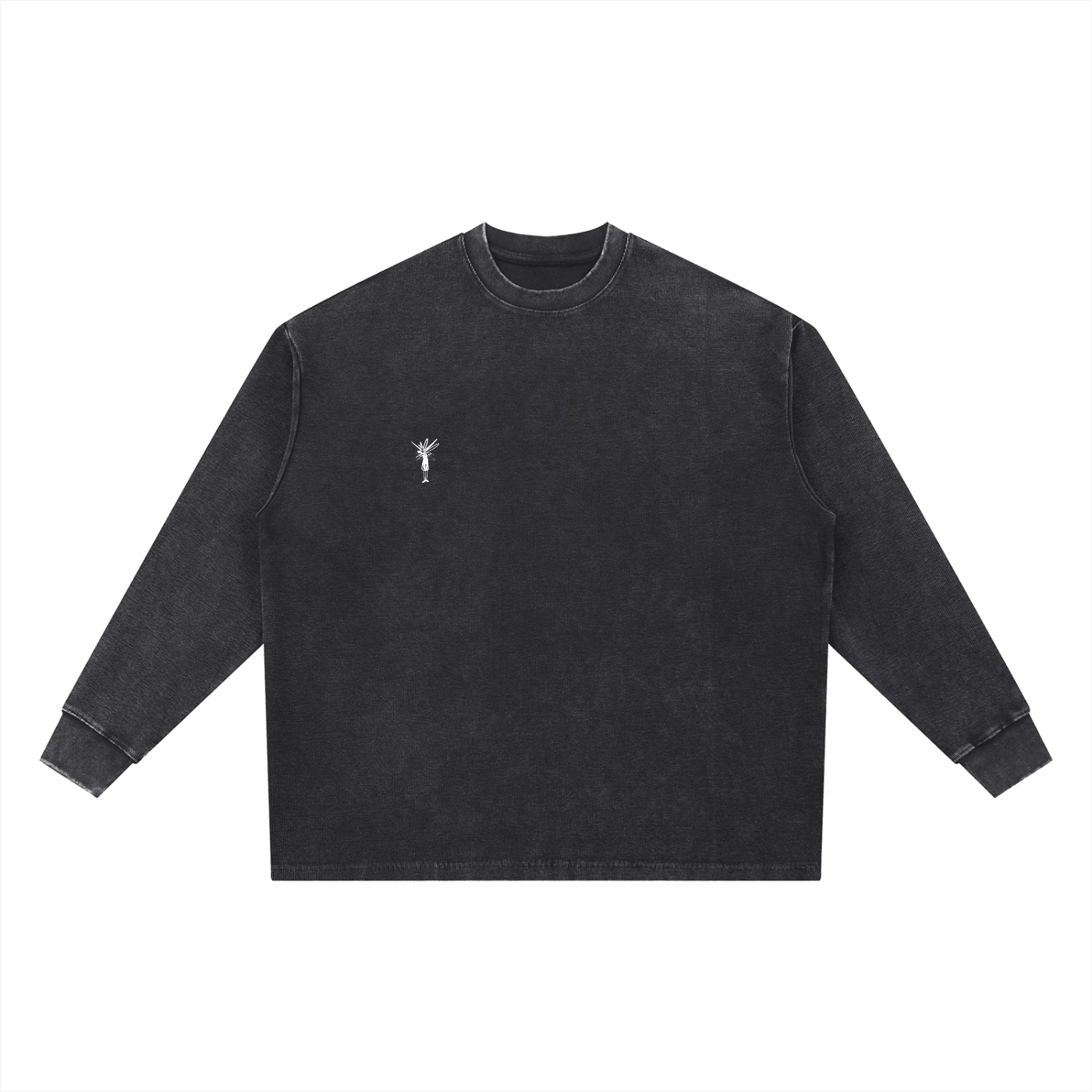 Mineral Wash Waffle Oversized T-Shirt - Inside Thoughts