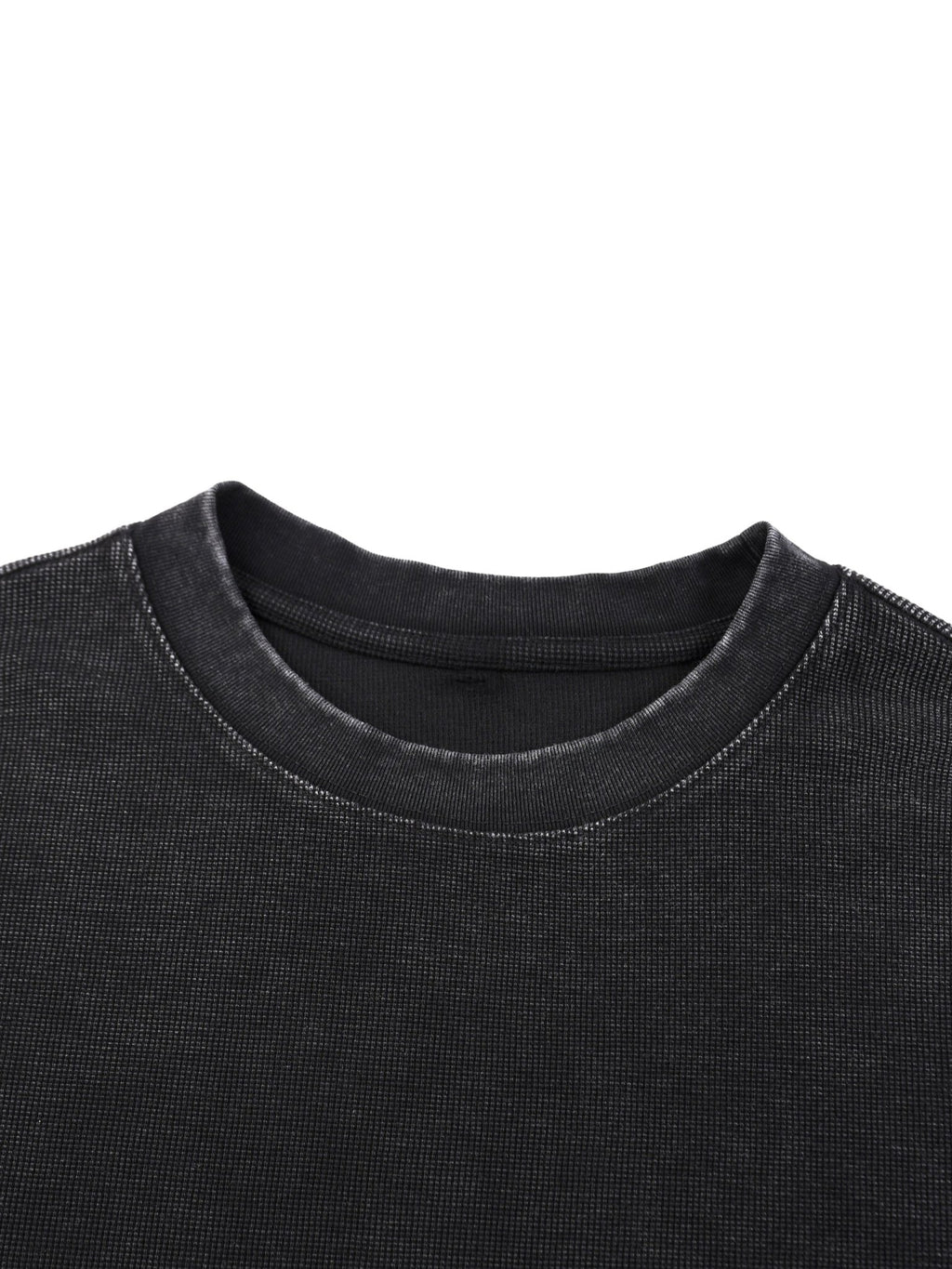 Mineral Wash Waffle Oversized T-Shirt - Inside Thoughts