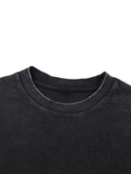 Mineral Wash Waffle Oversized T-Shirt - Inside Thoughts