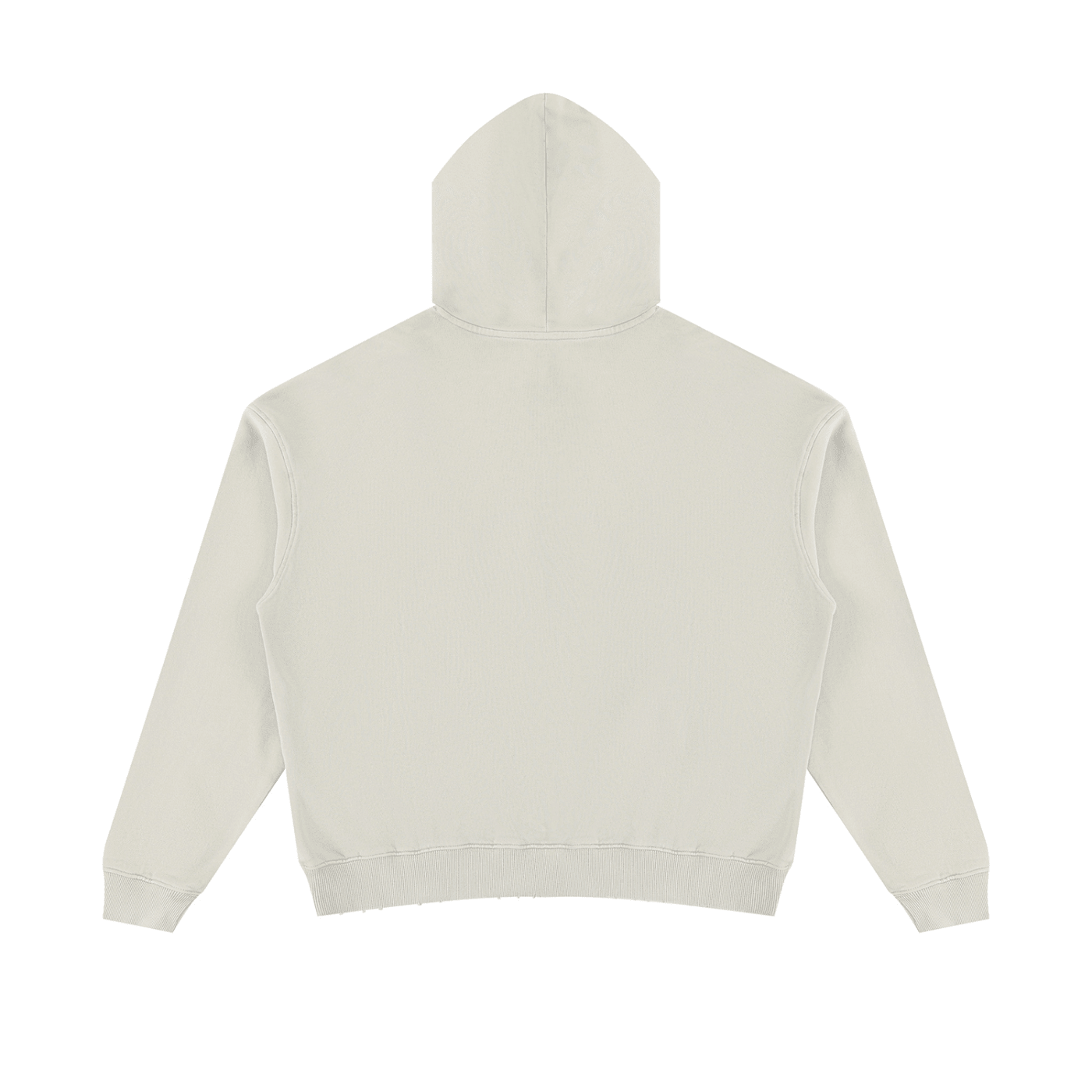 Off White Mineral Wash Distressed Hoodie - Inside Thoughts