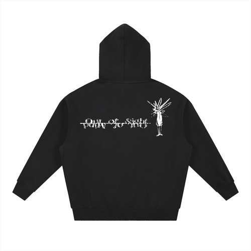 Out of Mind Oversized Boxy Fit Fleece Hoodie - Inside Thoughts