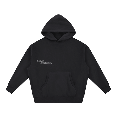 Out of Mind Oversized Boxy Fit Fleece Hoodie - Inside Thoughts